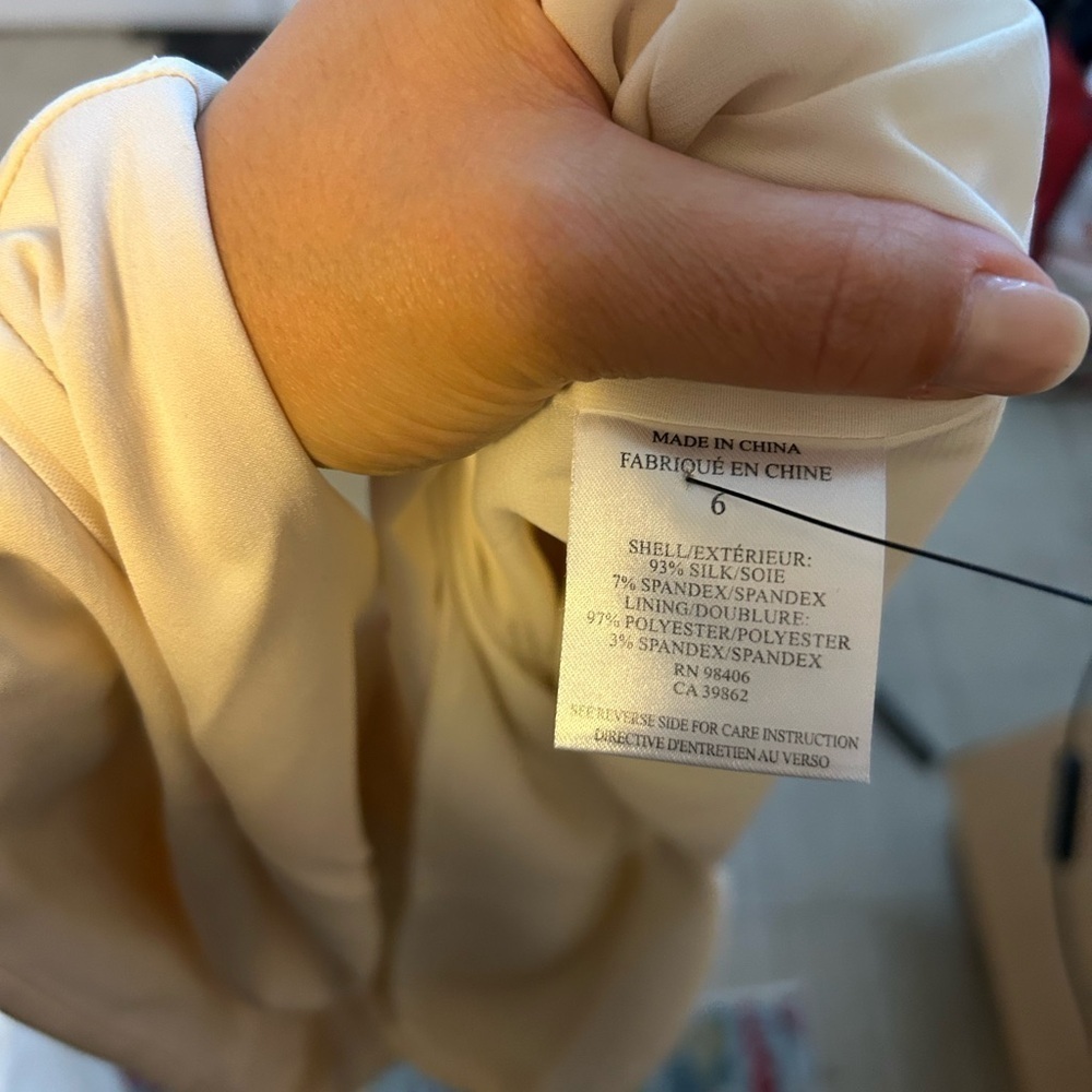 Theory Off White Silk Apron Style Dress - Picture 4 of 7